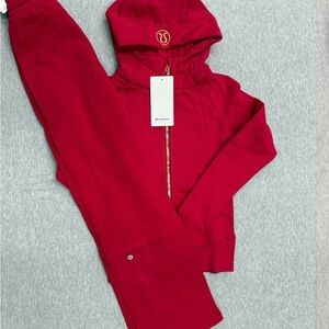 Lululemon Red Hoodie and Pants Set(new)